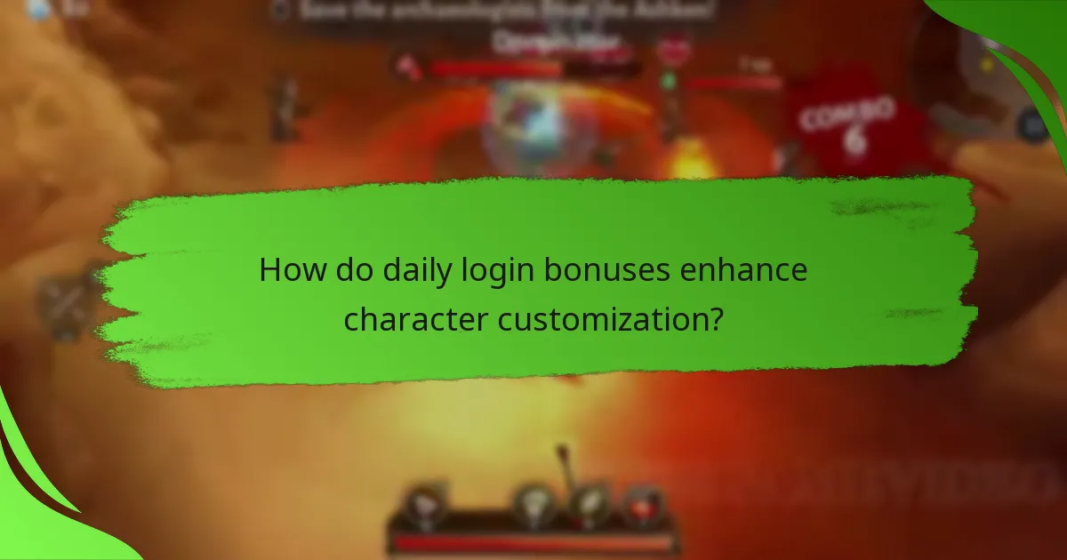 How do daily login bonuses enhance character customization?