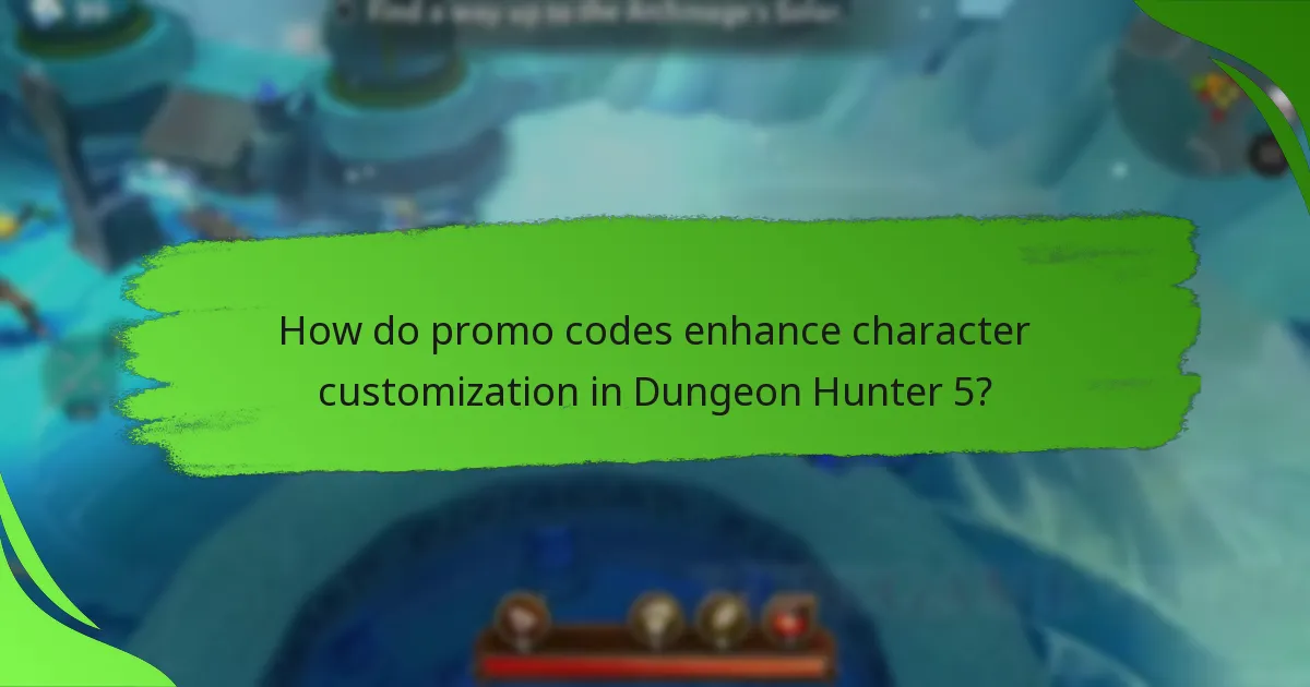 How do promo codes enhance character customization in Dungeon Hunter 5?