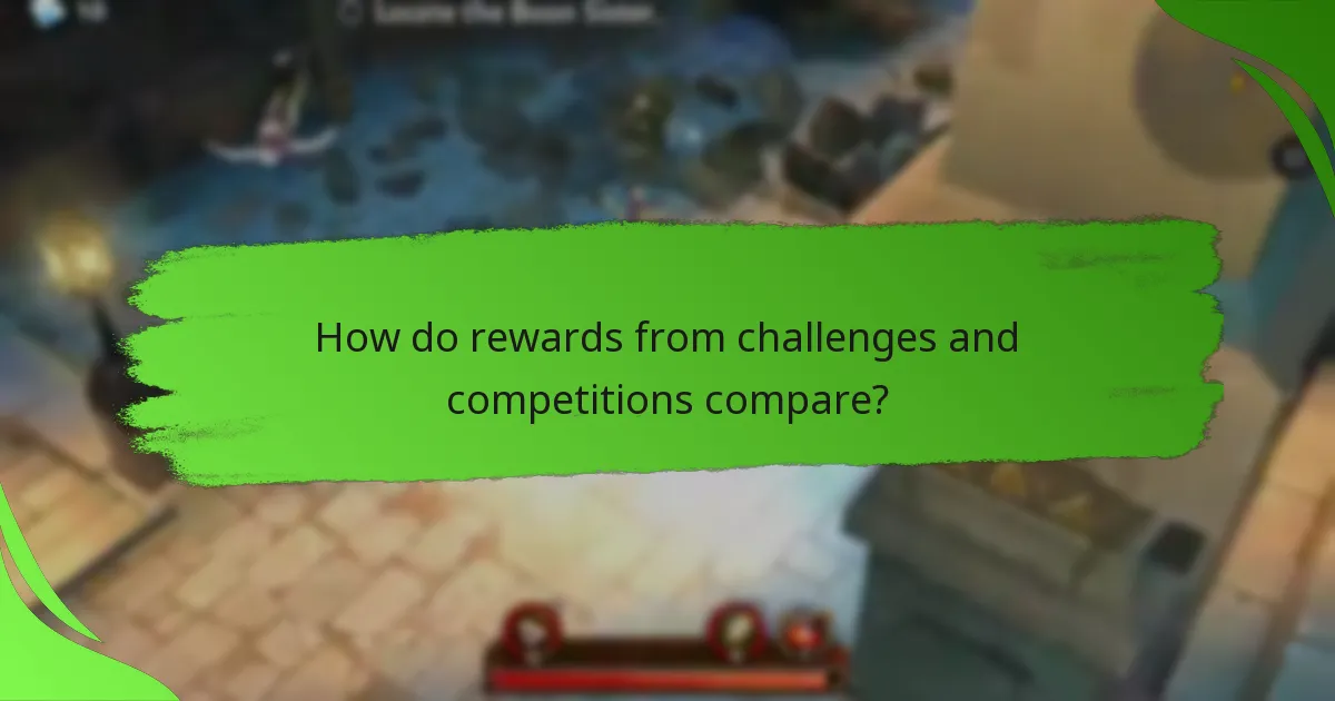 How do rewards from challenges and competitions compare?