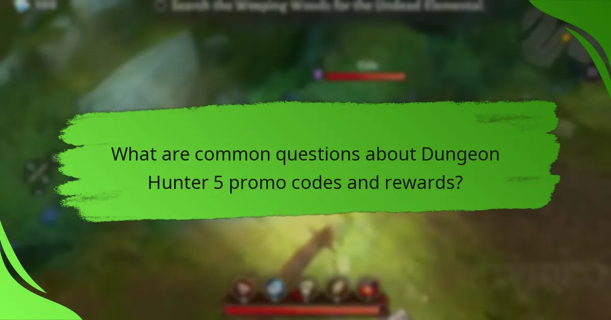 What are common questions about Dungeon Hunter 5 promo codes and rewards?
