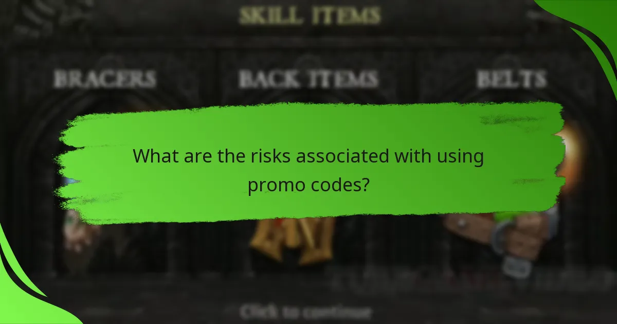 What are the risks associated with using promo codes?