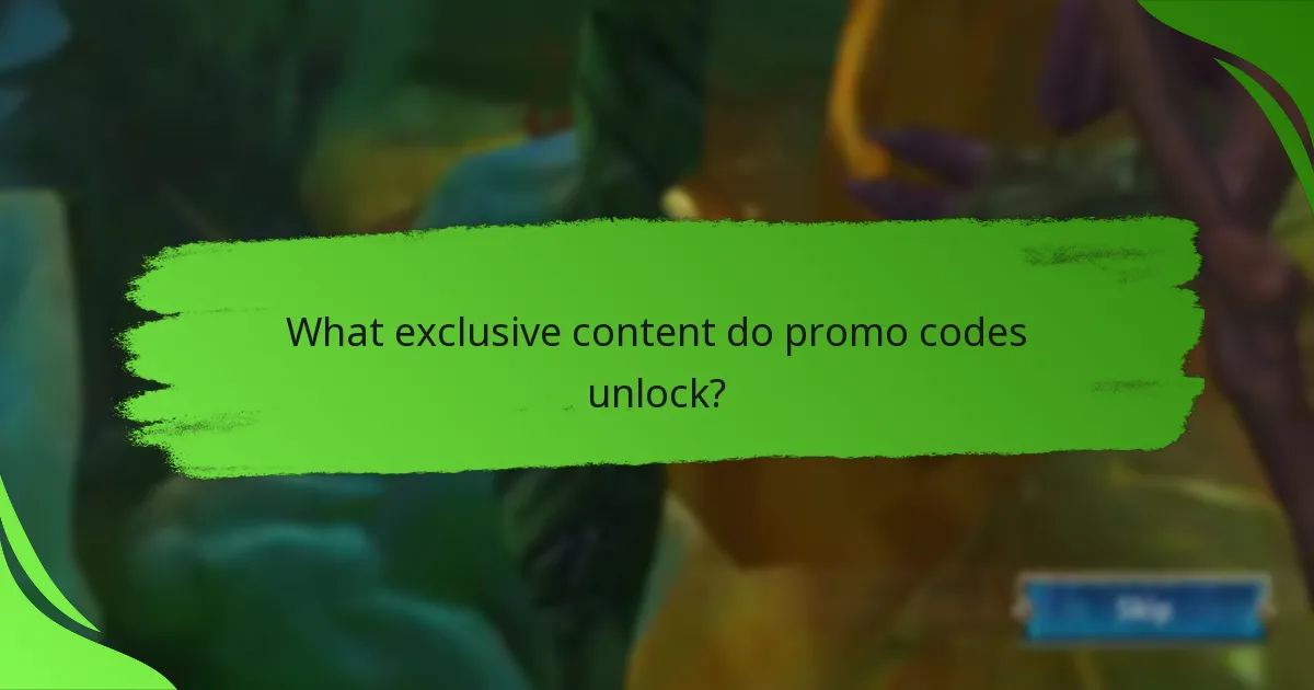 What exclusive content do promo codes unlock?