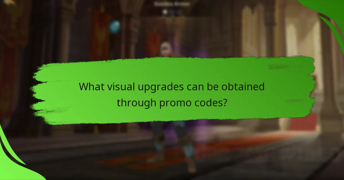 What visual upgrades can be obtained through promo codes?